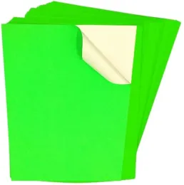 Produkte A4 50 -Blätter druckbare helle Neon -Farbaufkleber Papier Vollblatt Blindmattes Klebstoff für Tintenstrahl/Laserdrucker