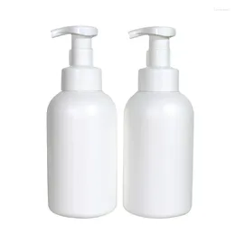 Bottiglie di stoccaggio Dispenser di sapone in schiuma vuota Bianco da 500 ml di plastica Signitizzatore per le mani shampoo Body Body Body Riemibile Pompa detergente per il viso