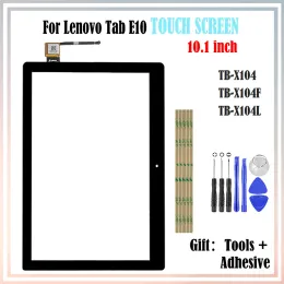 Painéis 1pcs Novo 10.1 "Para Lenovo Tab E10 TB X104 X104L X104F LCD Screen Exterior Tela de vidro Digitalizador de vidro Digitalizer Substitua