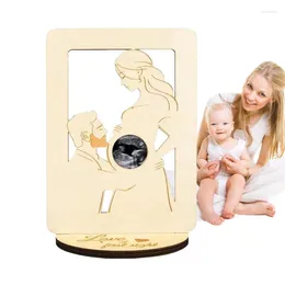 Frame Sonogram Figura Fiatura della foto in gravidanza Forma del conto alla rovescia Weeks Annunci di gravidanza rivela