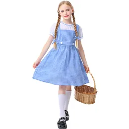 Dziewczyna pokojówka Wizard of Oz Costume Halloween Purim Storybook Fairy Tale Book Tydzień pokojówka lolita impreza cosplay fantazyjna sukienka