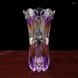 Vasen US -Immobiliengüter exquisite Heim Mode minimalistische transparent gefärbte Glas Vase Jiamei lange Perlen Großhandel