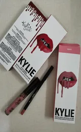 41 색 컬러 Kylie Jenner 립스틱 립글로스 립 라이너 Lipkit Velvetine 액체 무광택 키트 벨벳 립글로스 메이크업 라이너 연필.