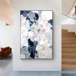 Handgefertigte Ölgemälde Wandleinwand Kunstplakate Drucke Luxus Gardenia Blume abstrakte Druckbilder für Wohnzimmer Wohnkultur