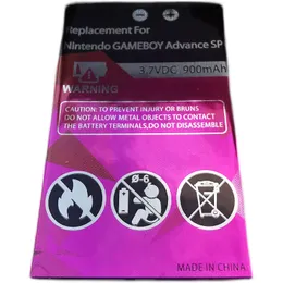 لـ GBA SP NDS 3.7V 900MAH مع إعادة شحن البطارية بديل بطارية جودة بطارية Nintend Game Boy Advance SP