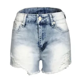 Summer Jeans High Waist Slim Summer Shorts Jeans For Women Hole Shorts Pants Old Broken Style Denim Jeans Pantalones De Mujer