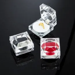 2023 Nuovo pacchetto di gioielli trasparenti Box Acrylic Earring Orenatura Messa di matrimonio Crystal Diamond Packaging Box Box Vendita Hot Sale