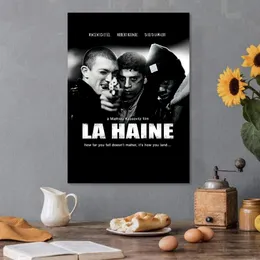 La Haine 1995 Filmler Nefret Vintage Poster Fransız Suç Drama Film Duvar Sanat Resim Tuval Boya Yatak Odası Ev Dekor