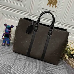 Männer Bag Sac Plat 24H Handtasche Totentasche Notebook Computertaschen Designer Schulterkreuzkörper Achsel Echtes Leder Luxus -Geschäftsbüro Arbeit Tasche M46451