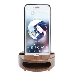 Mobile Phone Loudspeaker Holder Bamboo Sound Amplifier Speaker Wooden Holders Wood Desktop Stand