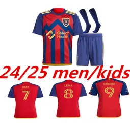 2024 Real Mens Soccer Jerseys Salt CORDOVA GLAD MACMATH HERRERA Lake Home Football Shirt Short Sleeve Uniforms 2025 fans player KREILACH WOOD RUIZ MERAM 999