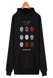 21 Twenty One Pilots Blurryface Prind Cotton Men Hoodies com chapéu de lã casual solto com capuz masculino e moletom de moletom 20203278492