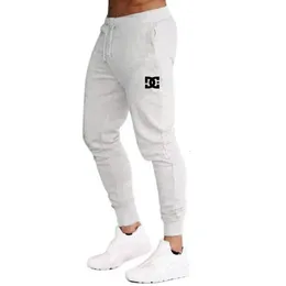 Mense Fleece Fashion Printed Pants Jogging Side Pockets Elastic bekväm varm daglig casual 240411