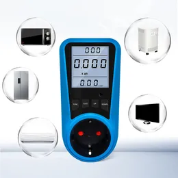 AC 230V Portable Socket Digital Current Meter Voltmeter AC Power Meter Time Watt Power Energy Tester Wattmeter US EU UK AU Plug