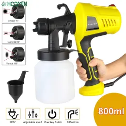 Silahlar 800ml Kolay Püskürtme Elektrikli Püskürtme Tabancası AB Fiş Elektrikli Alımlar 500W Ev Boya Püskürtücü Akış Kontrolü Airbrush Sprey Tabancası