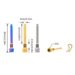 디스크 브레이크 패드 고정 나사 가벼운 합금 볼트 MTB 자전거 나사산 핀 삽입 나사 자전거 액세서리 티타늄 볼트 자전거