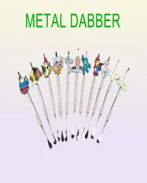 Металлическая труба Cartoon Cartoon Metal Dabber Glass Bongs Toolwater Tipe Dab Масличные аксессуары для стеклянного Bow7909915