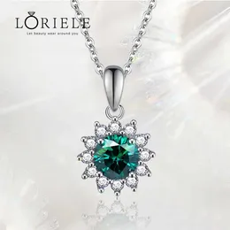 Pendanthalsband Loriele Moissanite Snowflake Pendant Necklace For Women 925 Sterling Silver 1Carat Diamond Gemstone Halsband Fina gåva smycken 240410