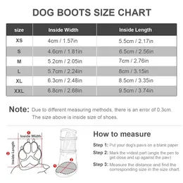 4 Pcs Waterproof Dog Boots Winter Pet Shoes, Outdoor Pet Snow Booties with Reflective Straps, Cold Weather Paw Protector