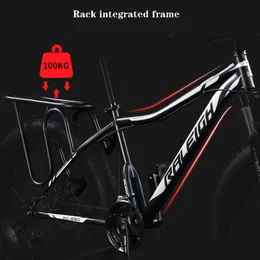 26 Inch Mountain Bike With Fat Tires: All Terrain Gravel Bicycle