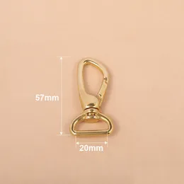 1piece Brass Snap Hook Swivel Eye Spring Trigger Lobster Clasp for Leathercraft Bag Parts Strap Belt Webbing Pet Dog Leash Clip