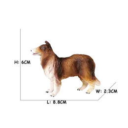 Hundfigur valpfigur gårdsdjur figurer rottweiler collie huskie schnauzer plast djur leksak roman barn leksaker spel