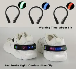 Nachtblitzschuh -Clip -Warnung fließend wasserdichtes USB -Ladewanderungswanderung im Freien Radsportstrobe Light Jogging Walking LED5873860