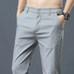 Summer Ice Silk Mens Golf Pants de alta qualidade Moda de moda casual calças respiráveis 240411
