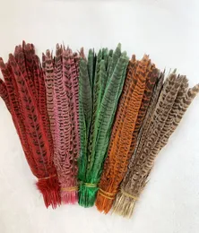 Penas de faisão de faisão feminina 100pcs/lotes 25-30cm/10-12 "penas vermelhas naturais para artesanato decorações de casamento plumas