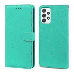 Samsung Galaxy A53 A13 A23 A33 A73 A52S 5G A22 A32 A72 A51 A71 Case Cover의 클래식 단색 가죽 지갑 전화 케이스 케이스.