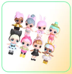 8pcslot 9cm lol bebek Amerikan pvc kawaii toys anime aksiyon figürleri kızlar için gerçekçi yeniden doğmuş bebekler doğum günü Noel G1407452