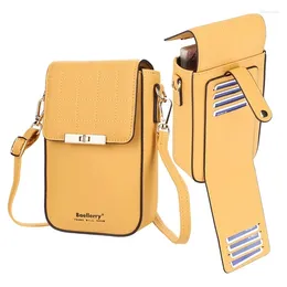 Сумки на плечах Baellerry желтый телефон карман маленький пакет женщин высококачественный мини -кросс -кубик