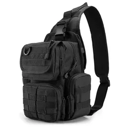 Tactical Chest Sling Bag Mens Riding Påsar Hunting Gun Holster ryggsäckar Klättring av Molle Fishing Pouch Archer axel ryggsäck 240411