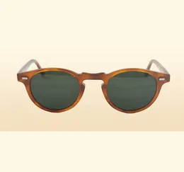 Großhandel Gregory Peck Brand Designer Männer Frauen Sonnenbrille Oliver Vintage Polarizs OV5186 Retro Sonnenbrille de Sol OV 51865194757