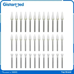 Gistar 12pcs/Pack Dental Polishing Stone Handpiece Burs FG Конус пламен