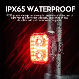 Rower Light Q4 LED Safety OSTRZEŻENIE ReflightTaillight USB ładunek przednie tylne latarki lampy Wodoodporne lampy rowerowe MTB