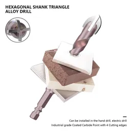 XCAN Hole Opener Triangle Drill Bits 3/4/5/6/8/10/12mmm Cross Hex Tile Bit For Glass Ceramic Concrete Tile Drilling Tool