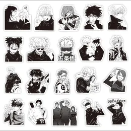 65pcs Sticker Siyah Beyaz Anime Itadori Yuji Satoru Gojo Manga DIY Dizüstü Bagaj Kaykay Graffiti Çıkarma Çıkartma Oyuncak Hediyeleri