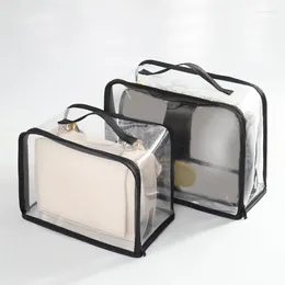 収納バッグ旅行ハンドバッグとシューズオーガナイザーのための透明な防水メイク