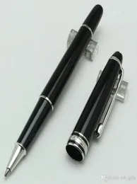 Limited Edition Black Resin Series Silver Classique Mt Ballpoint Penfountain Pen للكتابة 2664820