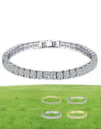 18K Whiteybellow mit goldplattiertem funkelnden Kubikzirkon CZ Cluster Tennis Armband Mode Juwely für Party Hochzeit7697223