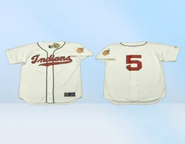 24 Early Wynn 14 Larry Doby 19 Bob Feller 7 Al Rosen 5 Lou Boudreau 21 Bob Lemon 29 Satchel Paige Baseball Jersey Stitch1560469