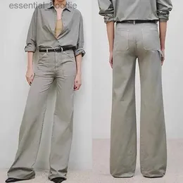 Calças femininas Capris Womens Grey Jeans Casual Micro ângulo Jeans de Jeans de Cargo C240411