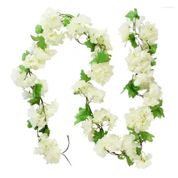 Fiori decorativi fiore artificiale Rattan parete appesa Garlandia pianta vite fiori di ciliegio blossom fai da te decorazione per matrimoni 2,3m