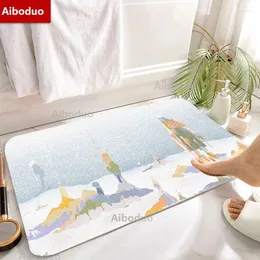 Tappetini da bagno aiboduo per camera da letto familiare bagnote pupazzo di neve non slittamento da salotto da pavimento per girly decorazione per casa tappeto tappeto rosa tappeto