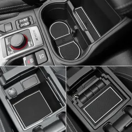 Car Door Groove Mat for Subaru Forester 2019 2020 2021 2022 2023 Center Console Storage Box Mats Auto Gate Slot Cup Holder Pad