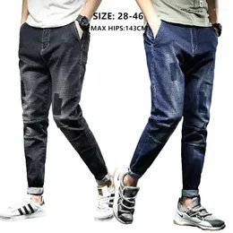 남자 청바지 흑인 남자 큰 크기 남성 데님 vaqueros hombre jens 모드 uomo blue pants 힙합 슬림 핏 스트레치 erkek kot pantolon roupas