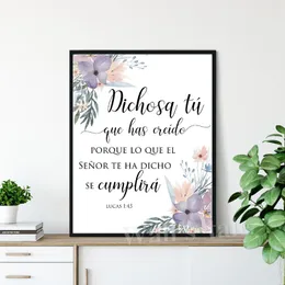 Spanish Bible Verse Quote Poster Verso De La Biblia Espanol Print Modern Scripture Wall Art Canvas Painting Christian Home Decor