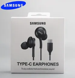 Samsung Galaxy Note 10 S20 Plus Słuchawki typu C Inear przewodowe sterowanie objętością mikrofonu USBC dla S21 S20 Not E 20 Ultra A80 A906024367