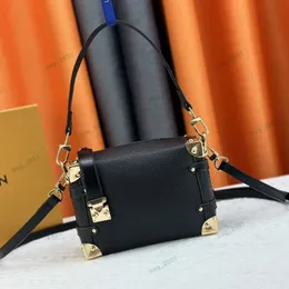 Top Quality SIDE TRUNK PM Tote Handbag Designer Bag Petite Malle Souple Wallet Louiseits Purses Viutonits Soft Box Bag Luxury Metal Corners Cosmetic Case